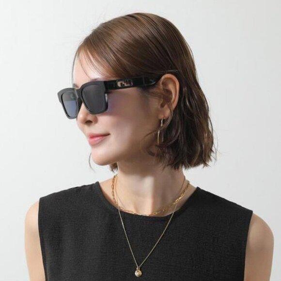 Fendi FE40107F 52E Square Sunglasses - Dark Havana\Brown - Picture 3 of 9